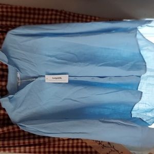 Long sleve button down cotton linen blend xl